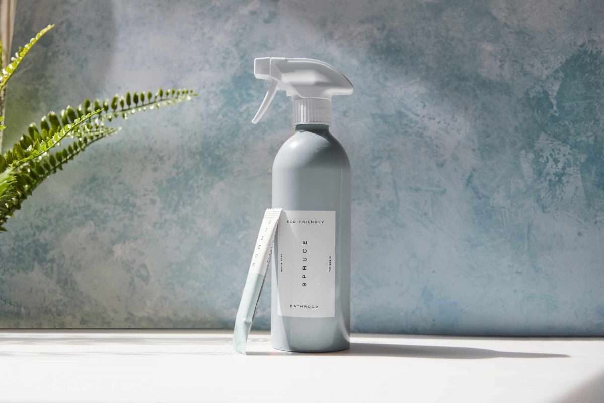 ORGANIZE + CLEAN - an image of a spray bottle