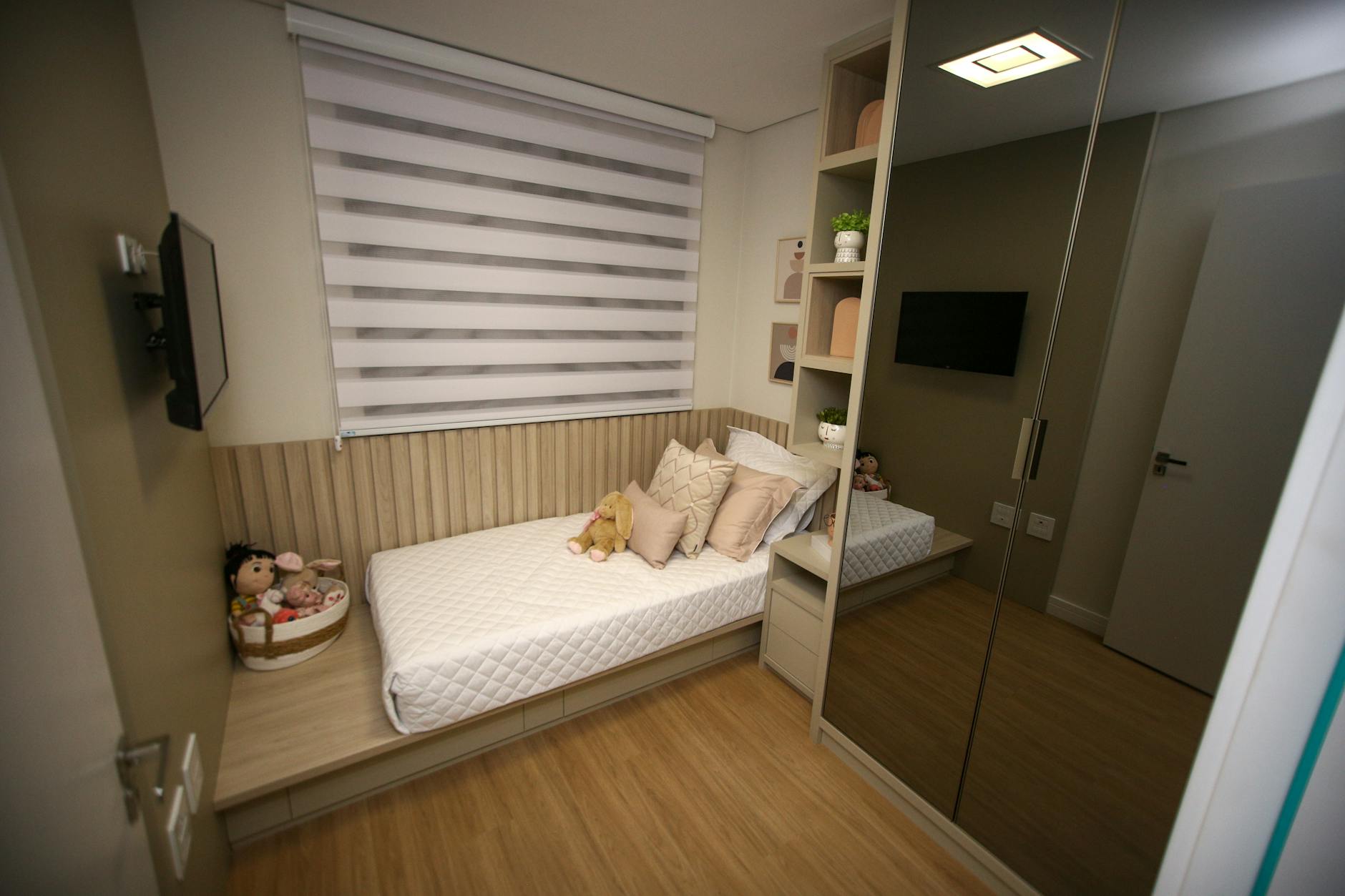 pillow on white bed