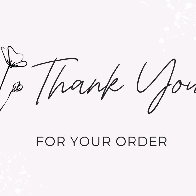 Thank You For Your Order Template