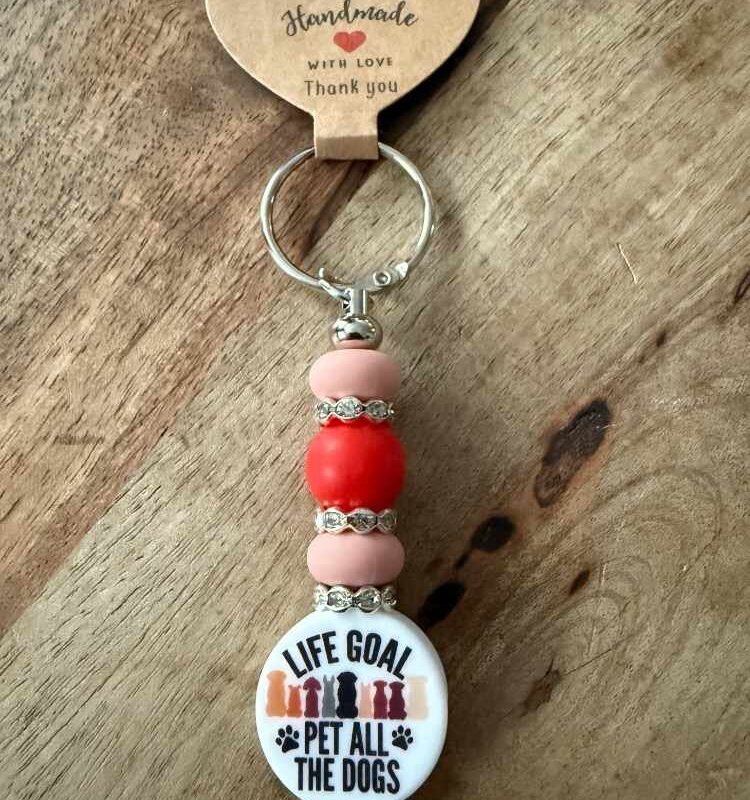 The "Life Goal:Pet All The Dogs" Tumbler Dangler for Stanley 40oz Tumbler/Yeti 1.2L