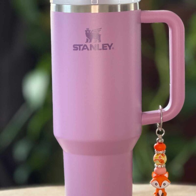 The "Cute Little Fox" Tumbler Dangler for Stanley 40oz Tumbler/Yeti 1.2L